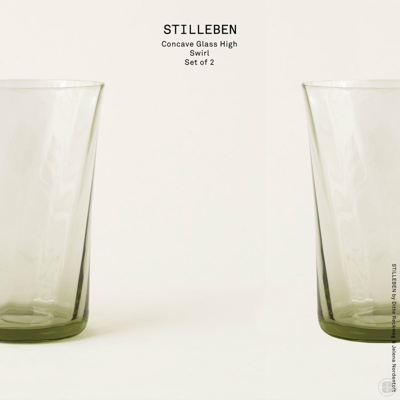 STILLEBEN/Concave Glass High Swirl/2個セット/スティルレーベン/コンケーブグラス/ガラス/タンブラー/チェコ