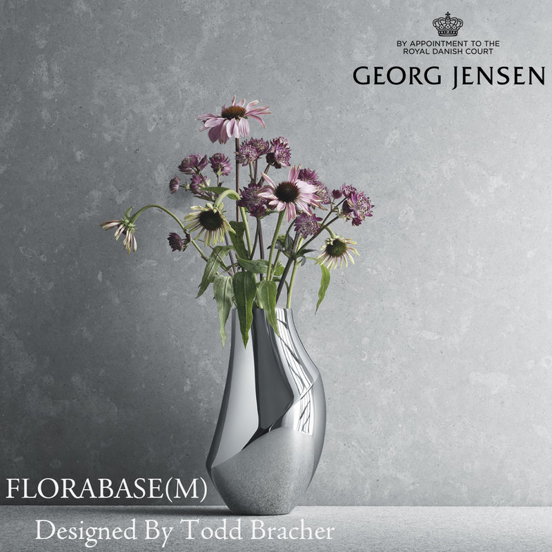 Georg Jensen ジョージジェンセン FLORA ベース 3586104 花瓶 花 フラワーベース ジョージ ジェンセン フローラベース<br><br>彫刻的な輪郭をもつポリッシュステンレススティールの花瓶