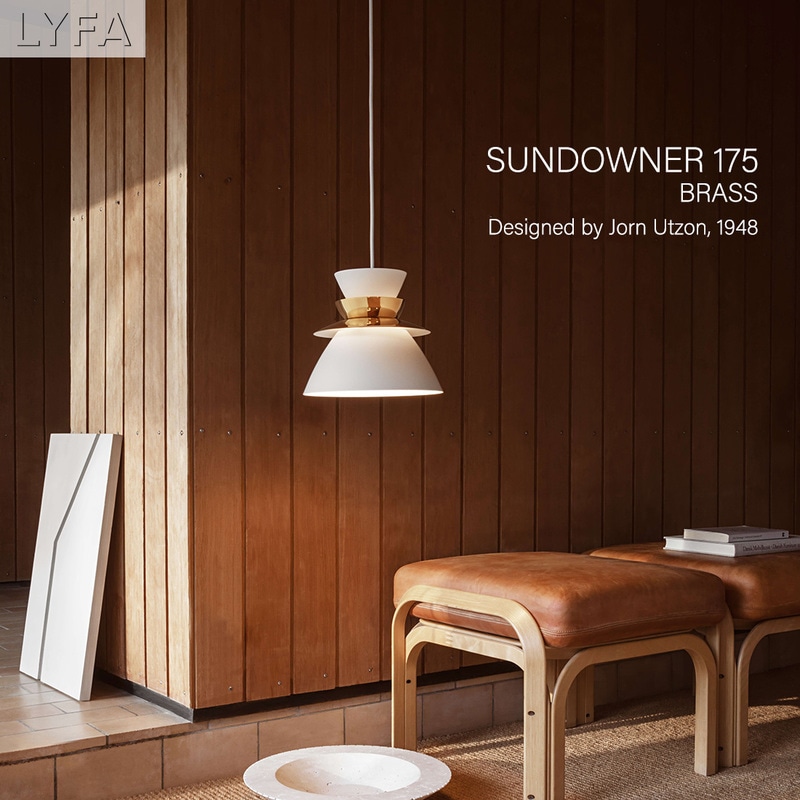 LYFA リーファ SUNDOWNER サンダウナー 175mm ヨーン・ウッツォン Jorn Utzon ペンダントランプ 復刻 北欧 照明<br><br>若き日のヨーン・ウッツォンによる、オペラハウスを想起するランプ