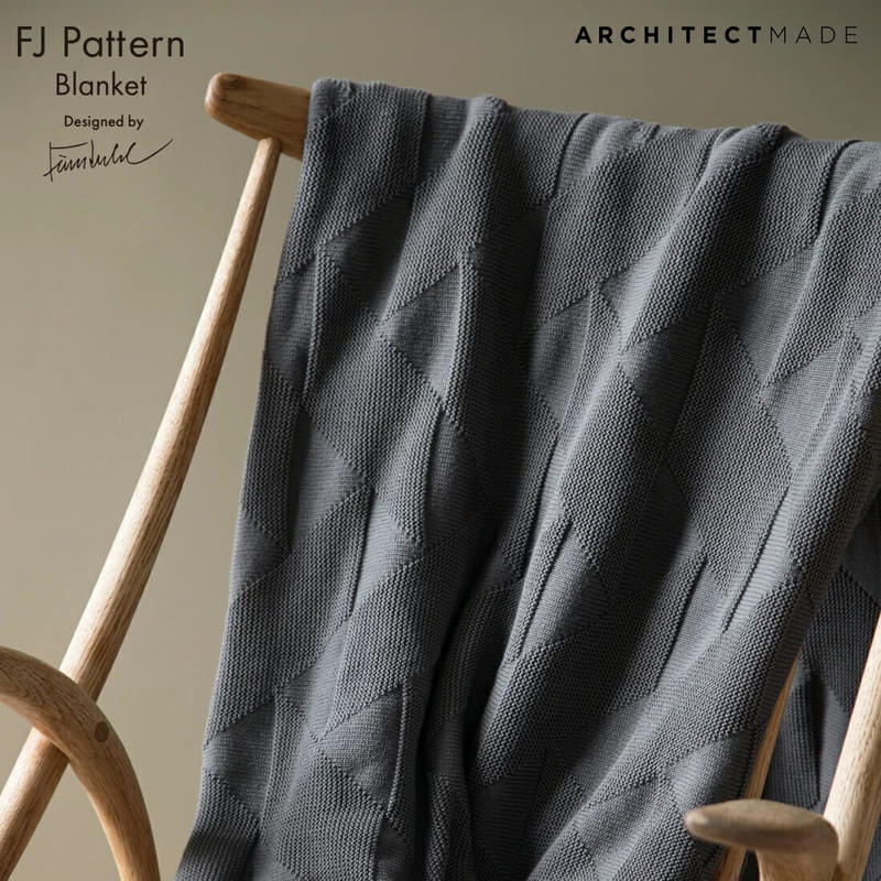 ARCHITECTMADE アーキテクトメイド FJ Pattern ブランケット 210cm×140cm Blanket フィンユール Finn Juhl オーガニックコットン<br><br>フィン・ユールによって描かれた独創的なパターン