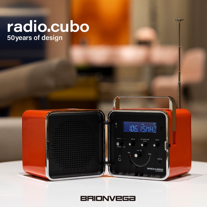 BRIONVEGA ブリオンベガ radio.cubo ラジオキューボ 50周年モデル ポータブル オーディオ Bluetooth 充電式 リモコン  マルコ・ザヌーゾ リチャード・サッパー