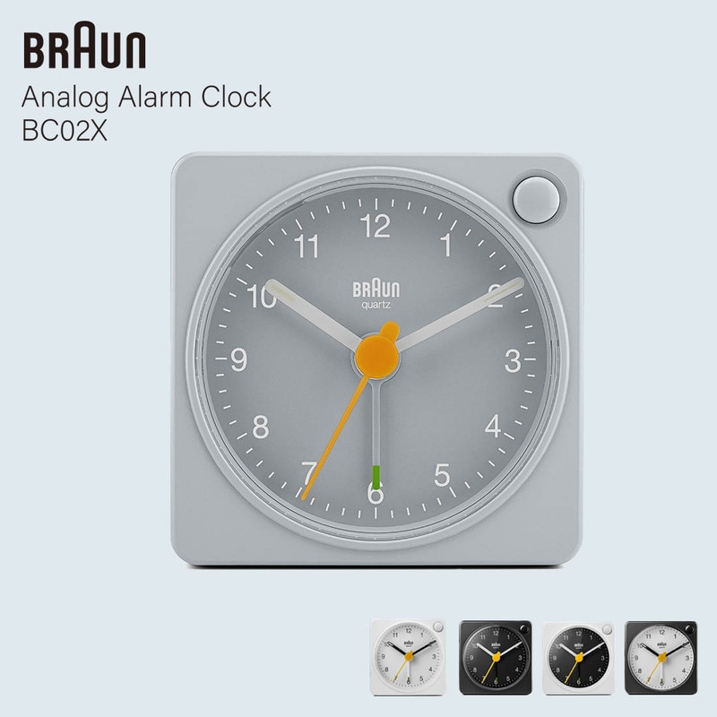 BRAUN ブラウン Analog Alarm Clock BC02X アナログ アラームクロック 置き時計 目覚まし時計 スヌーズ ミニマル デザイン【ギフト特集】