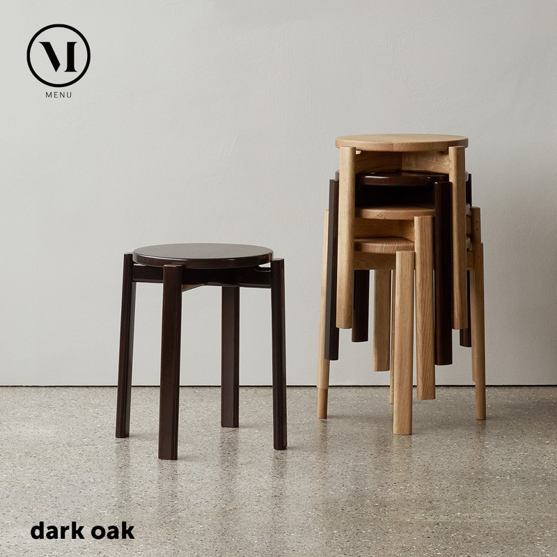 Audo Copenhagen パッセージスツール ダークオーク スツール 木製 Norm Architects デンマーク 椅子 チェア<br><br>正規代理店品。実用的かつ洗練されたデザイン