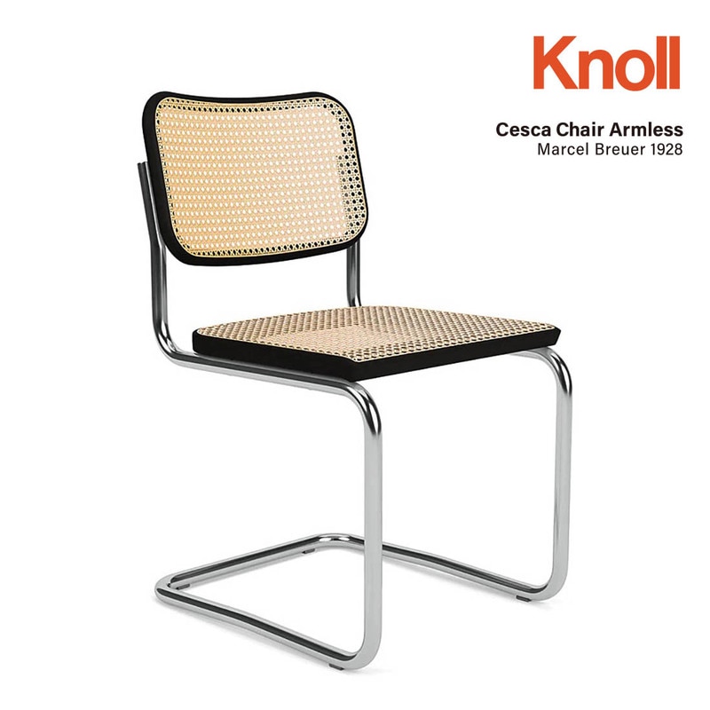 Knoll ノル ノール Cesca Chair チェスカチェア アームレス 機械編み Marcel Breuer マルセル・ブロイヤー 1928年 バウハウス<br><br>バウハウス出身のマルセル・ブロイヤーが手掛けたモダンデザインの名作チェア