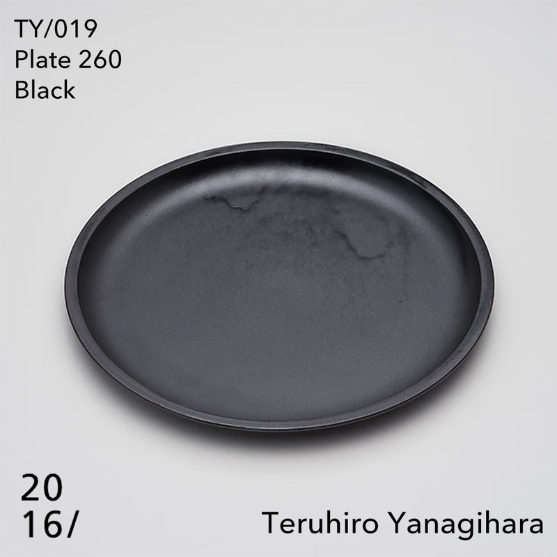 【2016 / arita japan 】Plate 260 TY/019 Black 柳原照弘 有田焼 磁器 プレート