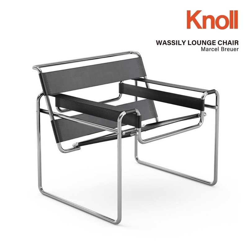 Knoll ノル ノール WASSILY LOUNGE CHAIR ワシリー ラウンジチェア カウハイド Marcel Breuer マルセル・ブロイヤー バウハウス 牛革