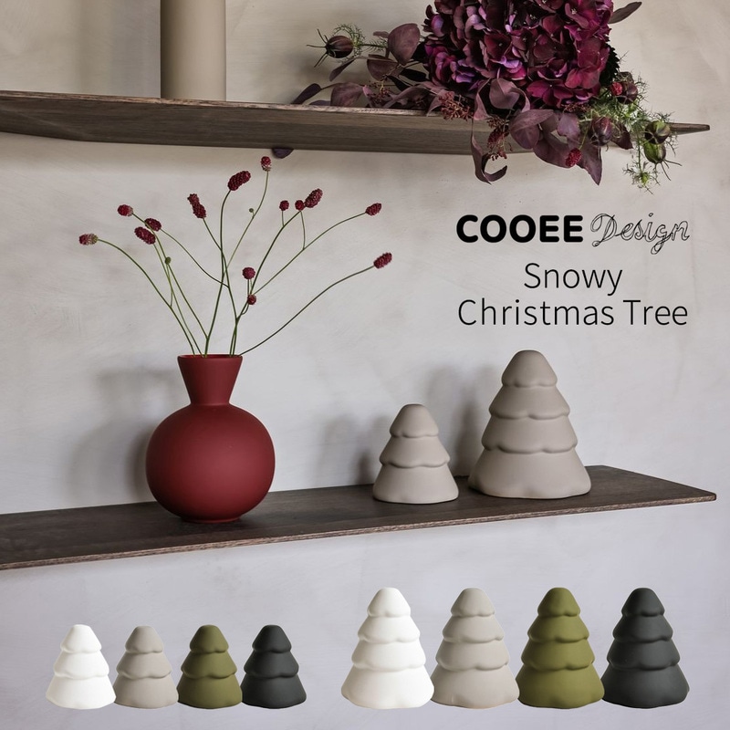 Cooee Design クーイーデザイン Snowy Christmas tree スノウイークリスマスツリー 10cm 15cm 北欧 スウェーデン インテリア オブジェ 卓上<br><br>スウェーデンの自然や伝統に根差したCooee Design