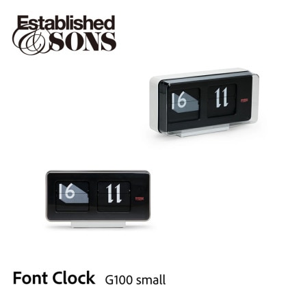 �ڳݤ��եå��ץ쥼��ȡ�Established&Sons Font Clock G100 small �������֥�å���ɥ���ɥ��� �ե���ȥ����å� �֤����� ������ �ɳݤ����� �Ѥ��Ѥ����� �ߥåɥ������꡼