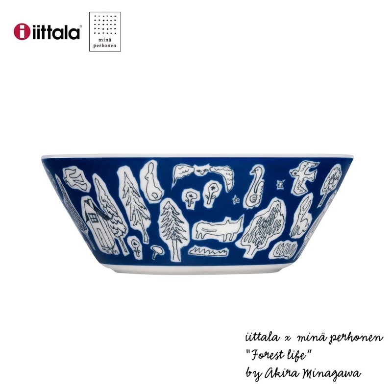 イッタラ  iittala ミナ ペルホネン　ボウル  15cm フォレストライフ forest life 皆川明  mina perhonen 1069481 北欧 フィンランド 皿<br><br>ミナ ペルホネンとのコラボレーションの第3章