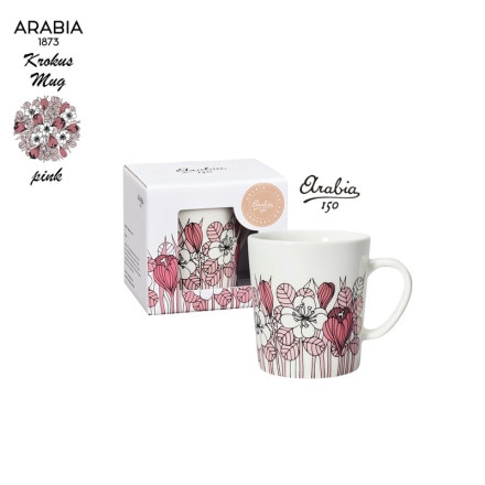 ARABIA ӥ Krokus Mug Pink Esteri Tomula å ޥ ԥ ƥꡦȥ եȥܥå