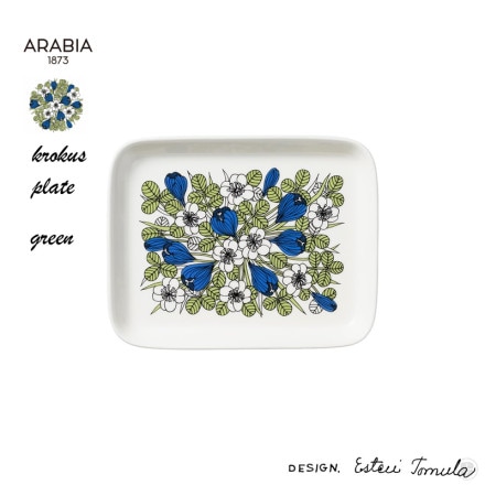 ARABIA ӥ Krokus Plate Green Esteri Tomula å ץ졼 ꡼ ƥꡦȥ