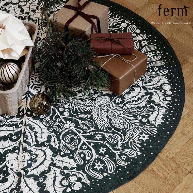 【日本正規販売品】ferm LIVING ファームリビング Winter Forest Tree Blanket ウィンター フォレスト ツリー ブランケット 北欧 冬物<br><br>魅力的な季節のホームスタイリング Winter Forest Tree Blanket