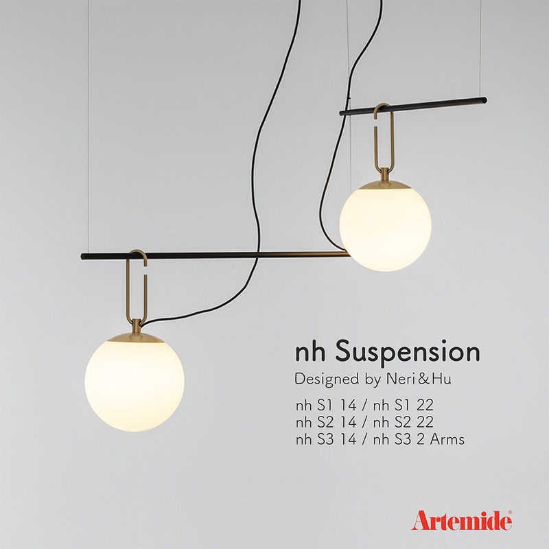 Artemide アルテミデ nh Suspension  nhS114　nhS122　nhS214 nhS222 nhS314 nhS32ARMS Neri&Hu サスペンションライト ペンダントライト 天井照明
