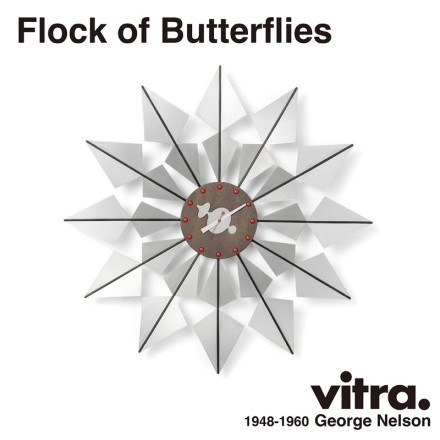 vitra ȥ Flock of Butterflie եå  Хե饤 å Wall Clocks 륯å GeorgeNelson 硼ͥ륽 ݻ<br><br>ߥåɥ꡼Υǥħ륢Wall Clocks