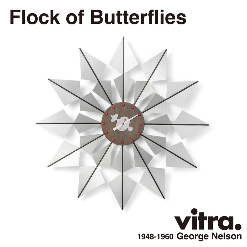 【掛けフックプレゼント】vitra ヴィトラ Flock of Butterflie フロック オブ バタフライズ クロック Wall Clocks ウォールクロック GeorgeNelson ジョージ・ネルソン 掛時計