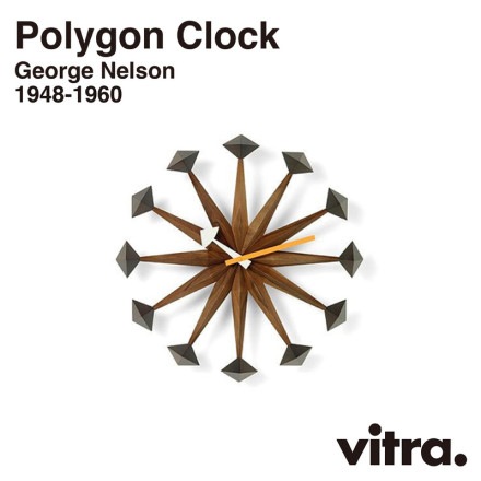 vitra ȥ Polygon Clock ݥꥴ󥯥å Wall Clocks 륯å GeorgeNelson 硼ͥ륽  ݻ ƥꥢ ̲ <br><br>硼ͥ륽󤬼ݤߥåɥ꡼Υǥħ륢Wall Clocks