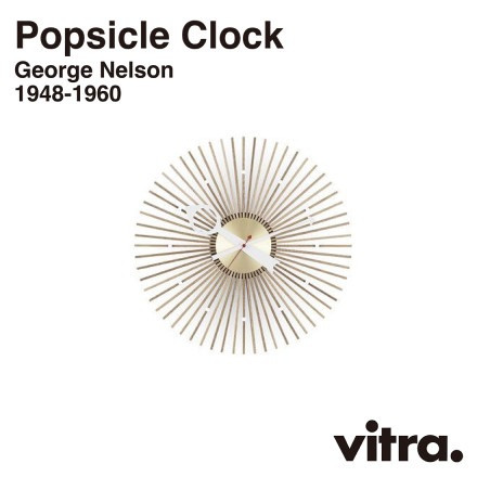 vitra ȥ Popsice Clock ݥץ륯å Wall Clocks 륯å GeorgeNelson 硼ͥ륽  ݻ ƥꥢ ̲ <br><br>硼ͥ륽󤬼ݤߥåɥ꡼Υǥħ륢Wall Clocks