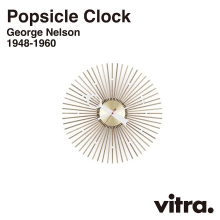 vitra ȥ Popsice Clock ݥץ륯å Wall Clocks 륯å GeorgeNelson 硼ͥ륽  ݻ ƥꥢ ̲ <br><br>硼ͥ륽󤬼ݤߥåɥ꡼Υǥħ륢Wall Clocks