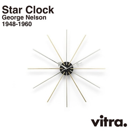 vitra ȥ Star Clock å Wall Clocks 륯å GeorgeNelson 硼ͥ륽  ݻ ƥꥢ ̲ <br><br>ߥåɥ꡼Υǥħ륢Wall Clocks