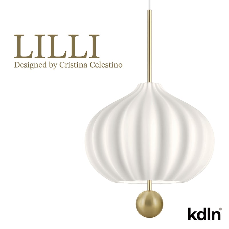 kdln ケーディーエルエヌ LILLI  リリー クリスティーナ・チェレスティーノ 照明　ペンダントライト ガラス KU-LILLI-P-BS