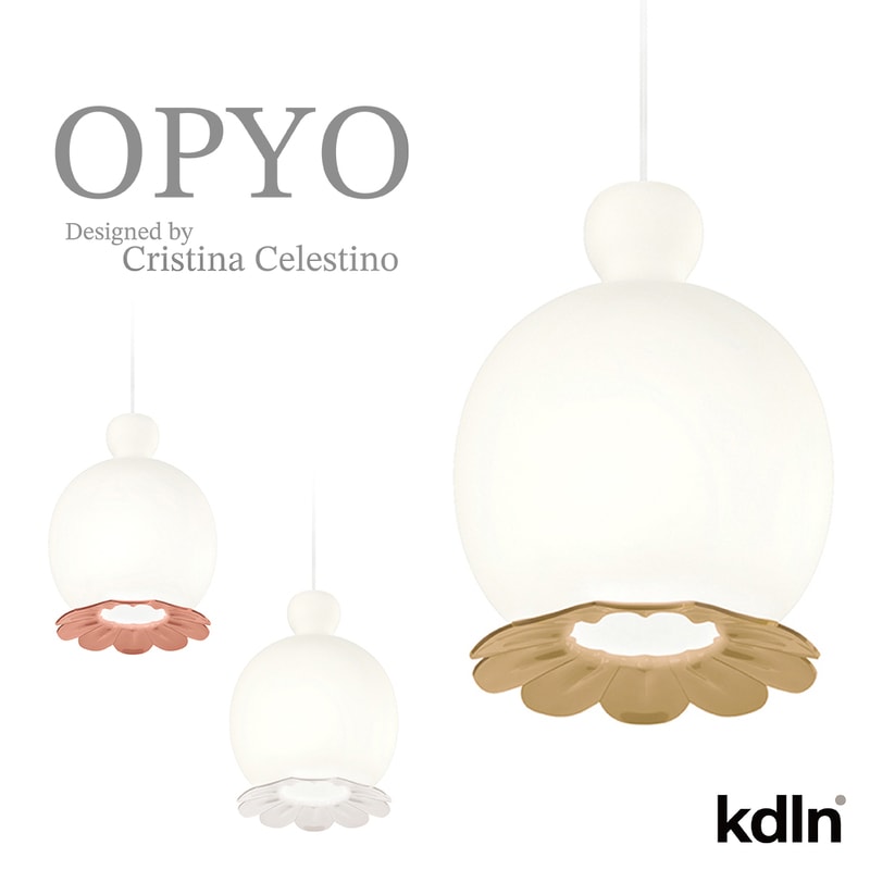 kdln ケーディーエルエヌ OPYO  クリスティーナ・チェレスティーノ 照明　ペンダントライト ガラス フラワーモチーフ<br><br>ケシの実からインスピレーションを得てデザインされたペンダントライト 