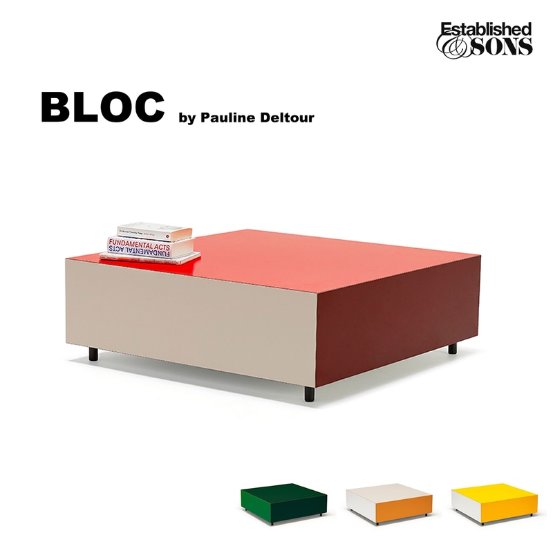 Established&Sons  エスタブリッシュドアンドサンズ BLOC ブロック 机 サイドテーブル リビング ローテーブル カラフル 引き出し 収納<br><br>色を素材として扱う Bloc