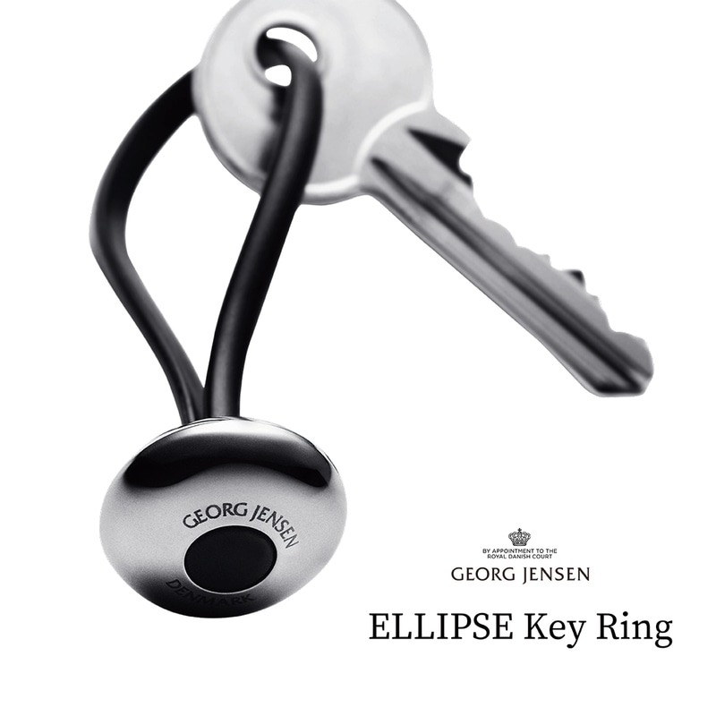 Georg Jensen ジョージジェンセン ELLIPSE Key Ring エリプスキーリング ギフト おしゃれ キーホルダー ステンレススチール<br><br> ハンドバッグチャームとしても使えるキーホルダー 【ギフト特集】