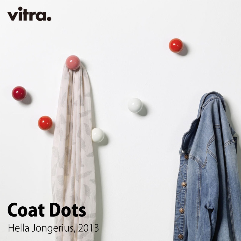 vitra ヴィトラ Coat Dots コート ドッツ コートハンガー Hella Jongerius ヘラ・ヨンゲリウス フック 玄関 キッチン 壁掛け<br><br>壁に取り付けて使用する、コンパクトでカラフルなコートハンガー