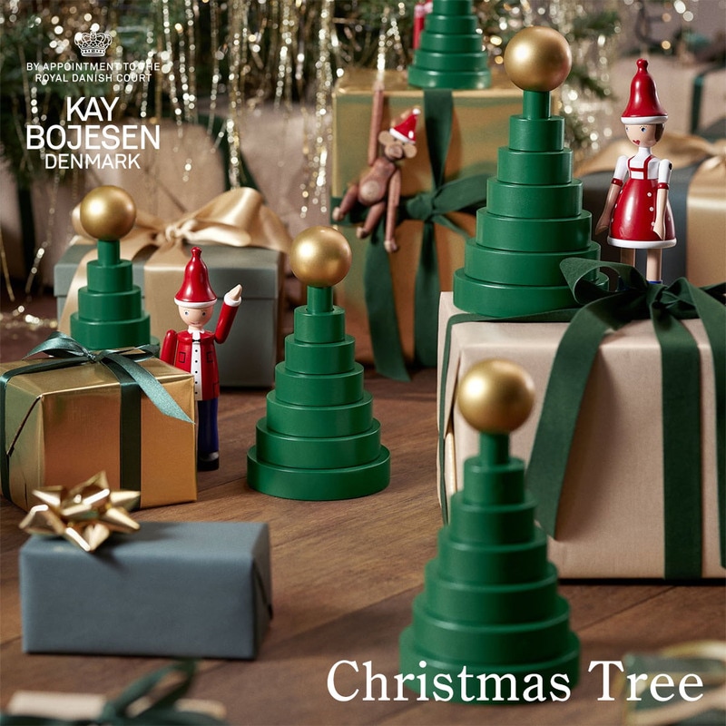KAY BOJESEN DENMARK カイ･ボイスン Christmas Tree クリスマスツリー オブジェ 木製 デンマーク<br><br>【正規代理店品】手描きのクリスマスツリー