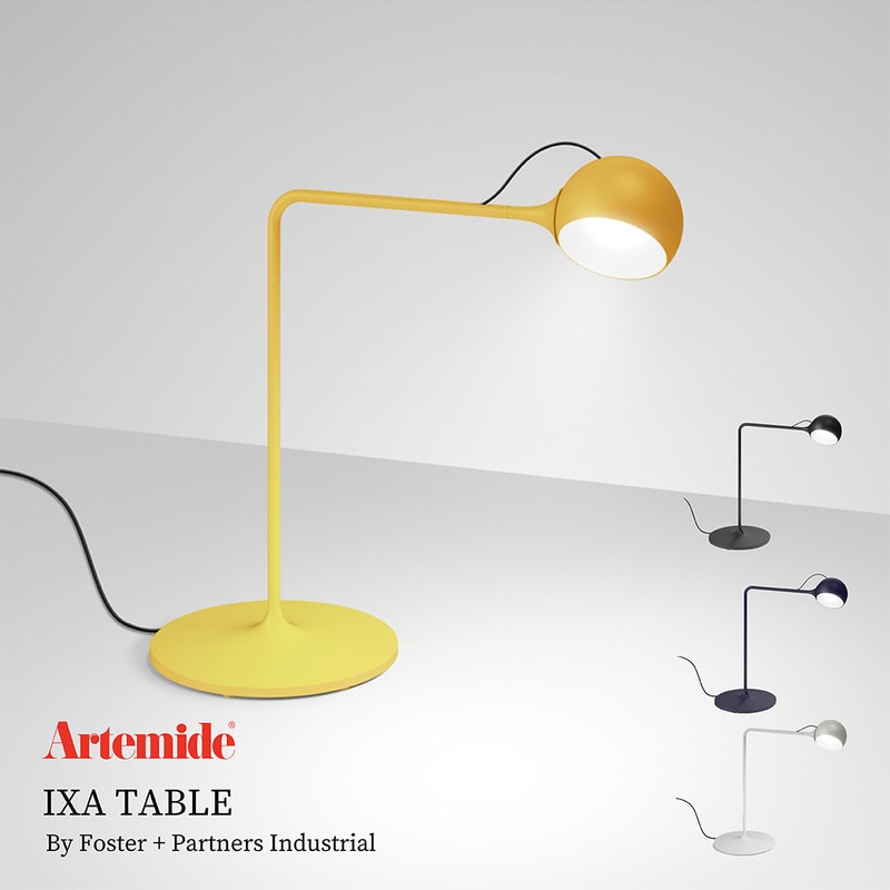 Artemide アルテミデ Ixa Table イクサ テーブル ライト Foster + Partners Industrial 照明 卓上 ランプ イタリア<br><br>シンプルでクラシックなデザイン 