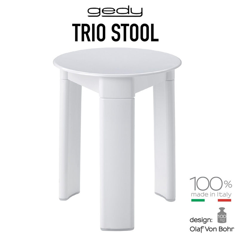 gedy ゲディ トリオスツール TRIO STOOL 椅子 サイドテーブル 白 ホワイト Olaf Von Bohr オラフ・フォン・ボア イタリア<br><br>サイドテーブルにおすすめのプラスチックスツール