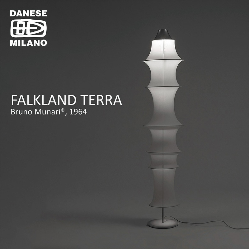 DANESE ダネーゼ Falkland TERRA フォークランド テラ H1950mm Bruno Munari ブルーノ・ムナーリ フロアライト 照明 イタリア ミラノ<br><br>柔らかな光の柱のようなフロアライト