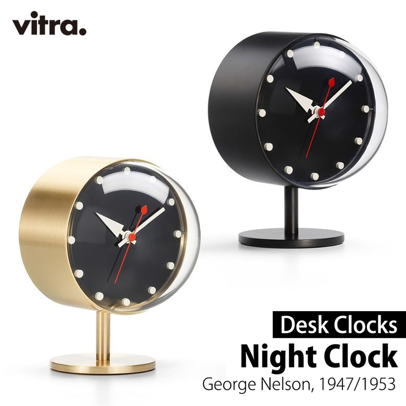 vitra ヴィトラ Desk Clocks デスククロック Night Clock ナイト クロック 置き時計 卓上時計 George Nelson ジョージ・ネルソン ネルソンクロック<br><br>ジョージ・ネルソンがデザインしたインテリアアクセサリー「デスククロック」
