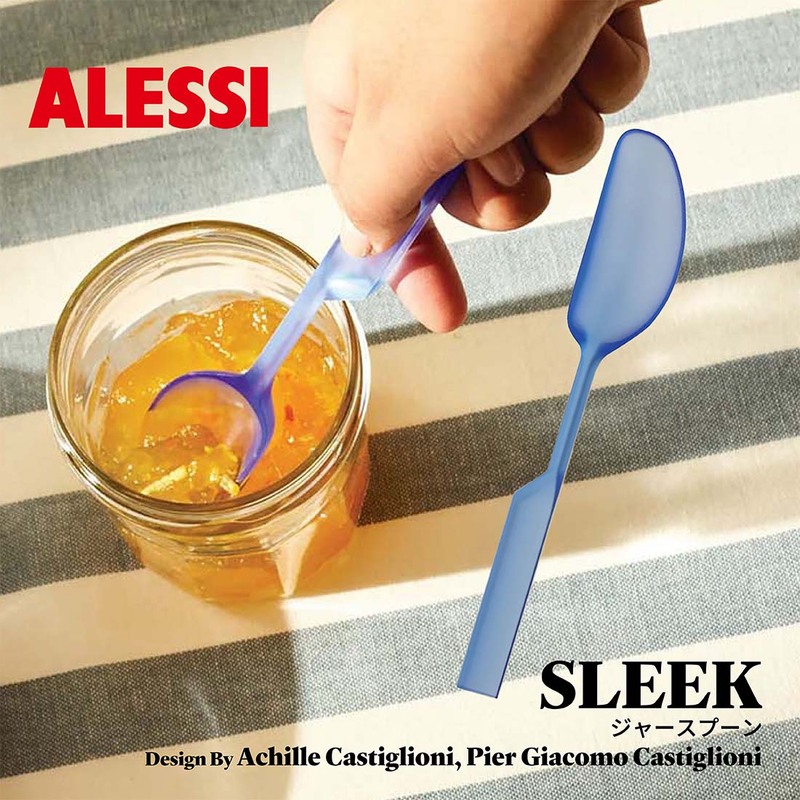 ALESSI アレッシ SLEEK ジャースプーン Achille Castiglioni アキッレ・カスティリオーニ ピエール・ジャコモ・カスティリオーニ スプーン キッチン ジャムスプーン マヨネーズ用 ジャム用