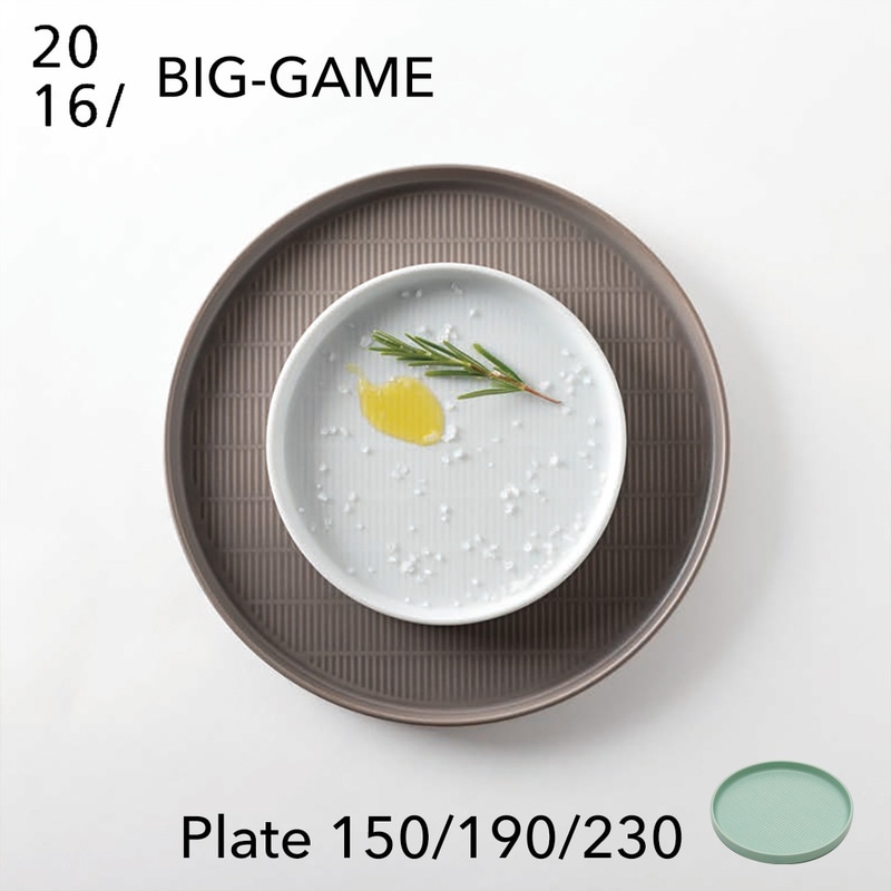 【2016 / arita japan】 BIG-GAME Plate ビッグゲーム プレート BG/031 BG/032 BG/033 BG/034 BG/035 BG/036 BG/037 BG/038 BG/039 White Gray Matt Green Matt 有田焼<br><br>スイスを拠点に活動するビッグゲームによる日常使いにぴったりの食器シリーズ