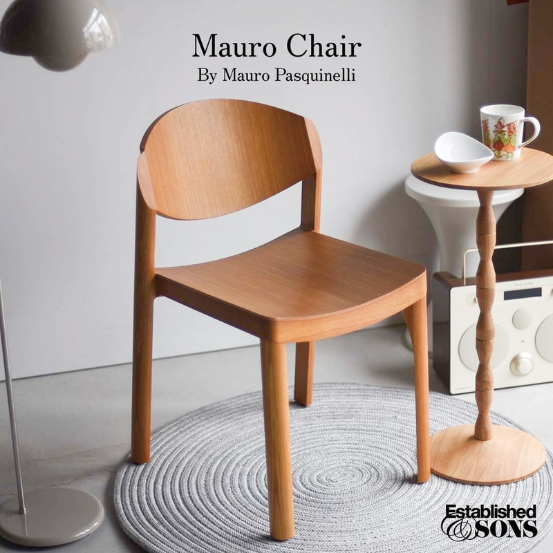 Established&Sons エスタブリッシュドアンドサンズ Mauro Chair マウロ チェア Mauro Pasquinelli マウロ・パスキネッリ 椅子 木製 ダイニング リビング<br><br>20世紀イタリアの素晴らしいデザインの典型