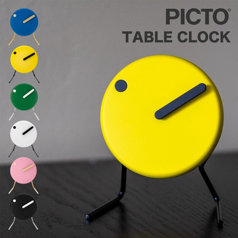 【掛けフックプレゼント】PICTO ピクト TABLE CLOCK テーブル クロック 卓上時計 壁掛け時計 ピクチャー ピクトグラム 回転式時計 Steen Christensen Erling Andersen