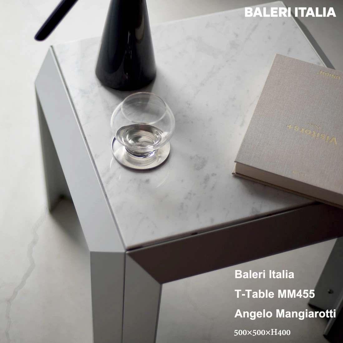 Baleri Italia バレリ イタリア T-Table T-テーブル 500×500 H400 Angelo Mangiarotti アンジェロ・マンジャロッティ ローテーブル<br><br>極限のシンプルさを持つテーブル