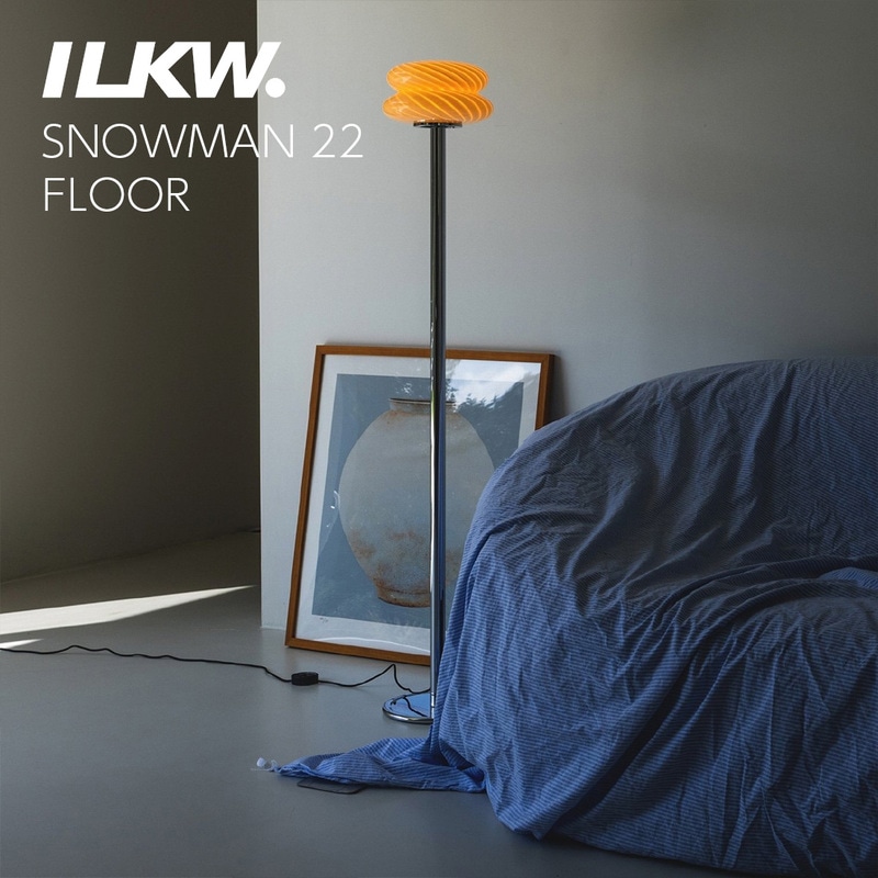 ILKW. SNOWMAN 22 FLOOR アイエルケーダブリュー スノーマン フロアランプ Ilkwang Lighting イルグワン ライティング 韓国<br><br>画一的ではなく職人の手の温もりが感じられる手吹きガラス