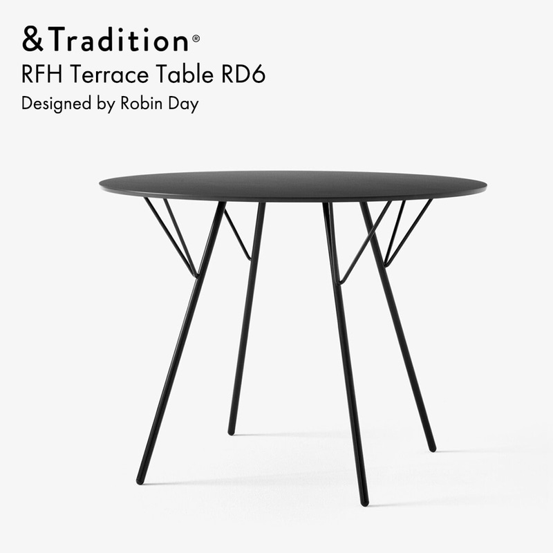 &Tradition アンドトラディション RFH Terrace Table RD6 テラステーブル Robin Day ロビン・デイ 机 北欧 デンマーク<br><br>20世紀を代表する英国デザイナー、ロビン・デイのクラシックコレクション