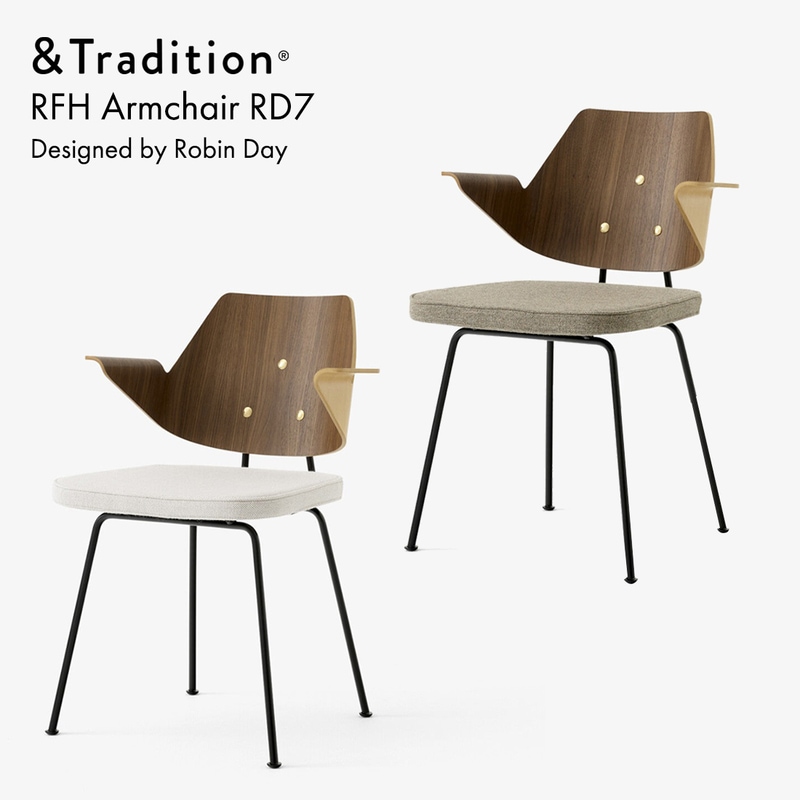 &Tradition アンドトラディション RFH ArmchairRD7 アームチェア Robin Day ロビン・デイ 椅子 北欧 デンマーク<br><br>20世紀を代表する英国デザイナー、ロビン・デイのクラシックコレクション