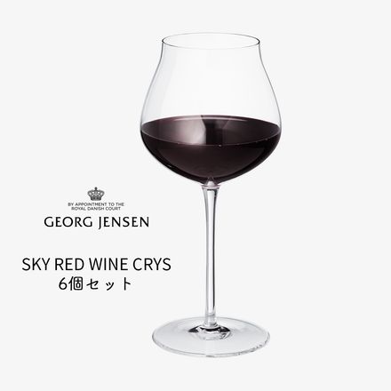 Georg Jensen 硼󥻥 SKY RED WINE CRYS ֥磻󥰥饹 6ĥå 10019206 쥯 