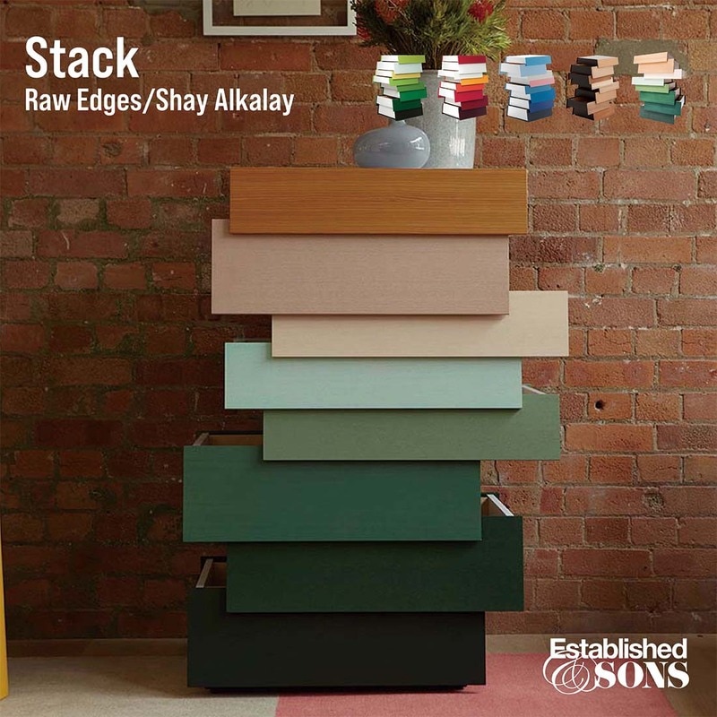 Established&Sons エスタブリッシュドアンドサンズ Stack 8drawer スタック 8段 Raw Edges/Shay Alkalay 収納 棚 箪笥