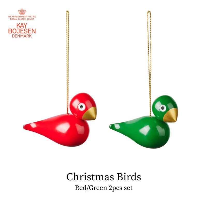 KAY BOJESEN DENMARK カイ･ボイスン Christmas Birds クリスマスバード  赤 緑 Kay Bojesen デンマーク 木製