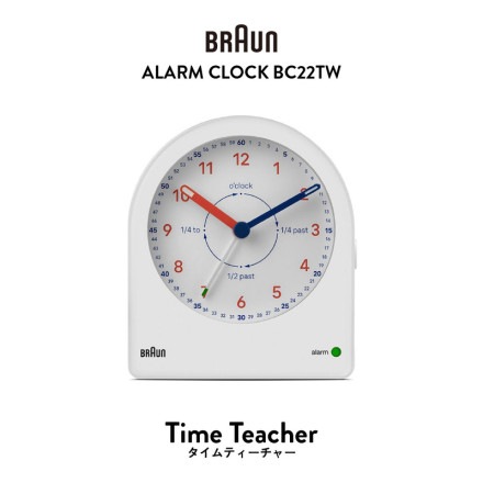 BRAUN ֥饦 ALARM CLOCK BC22TW Time Teacher ƥ㡼 顼९å ǥॹ ʥ ֤ ñ<br>ץΥǥѤ֥ƥ㡼ץ꡼