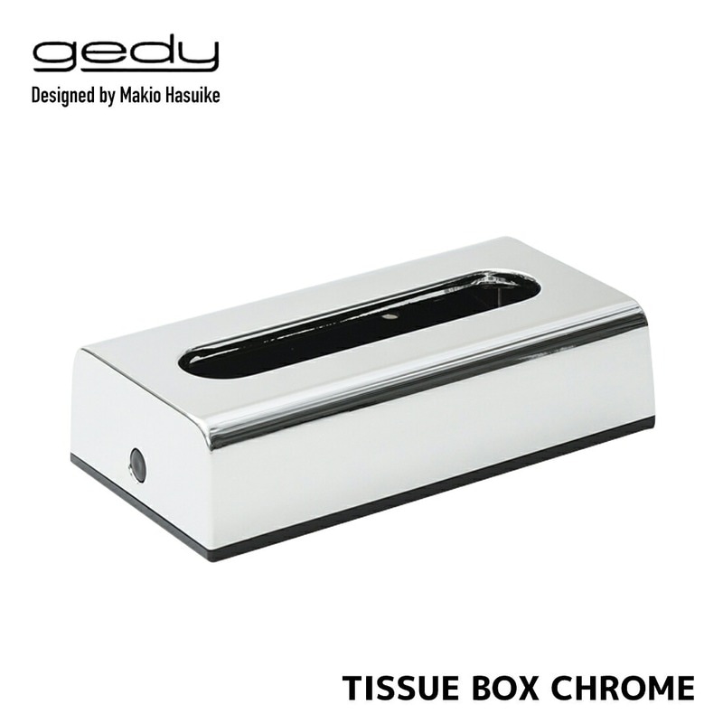 【SALE】クーポン不可 gedy ゲディ ティッシュボックス クローム Tissue Box Chrome Makio Hasuike 蓮池 槇郎 イタリア
