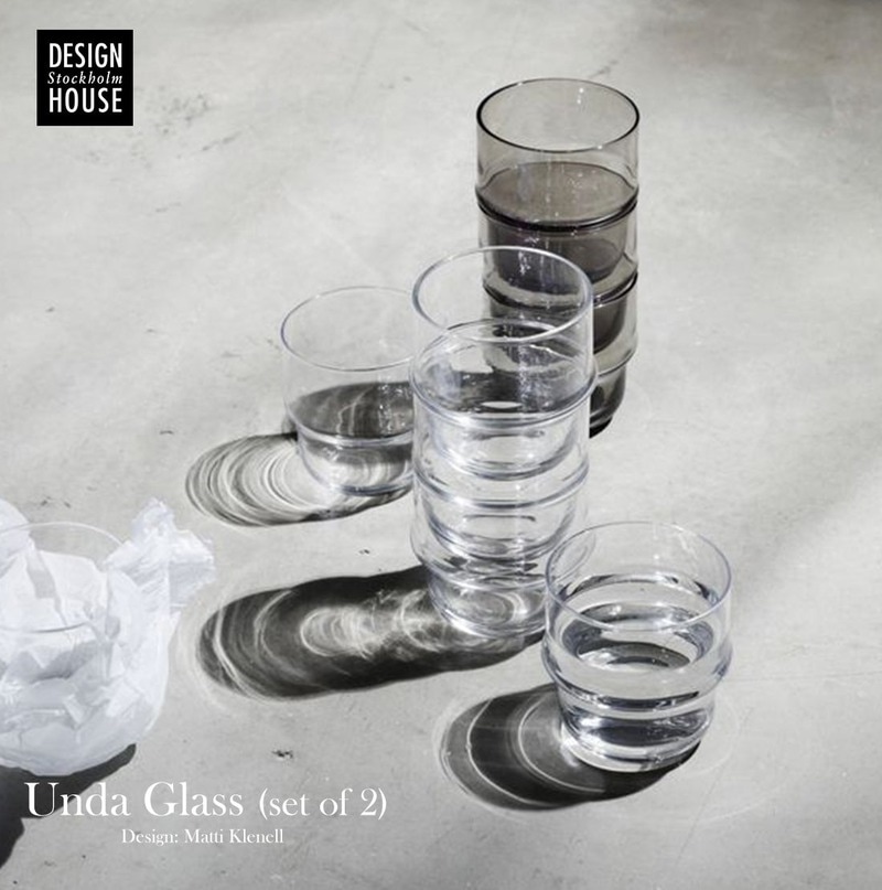 【SALE】クーポン不可 Design House Stockholm Unda ウンダ 2個セット デザインハウス ストックホルム グラスコップ 北欧 ギフト プレゼント Matti Klenell 食洗器OK