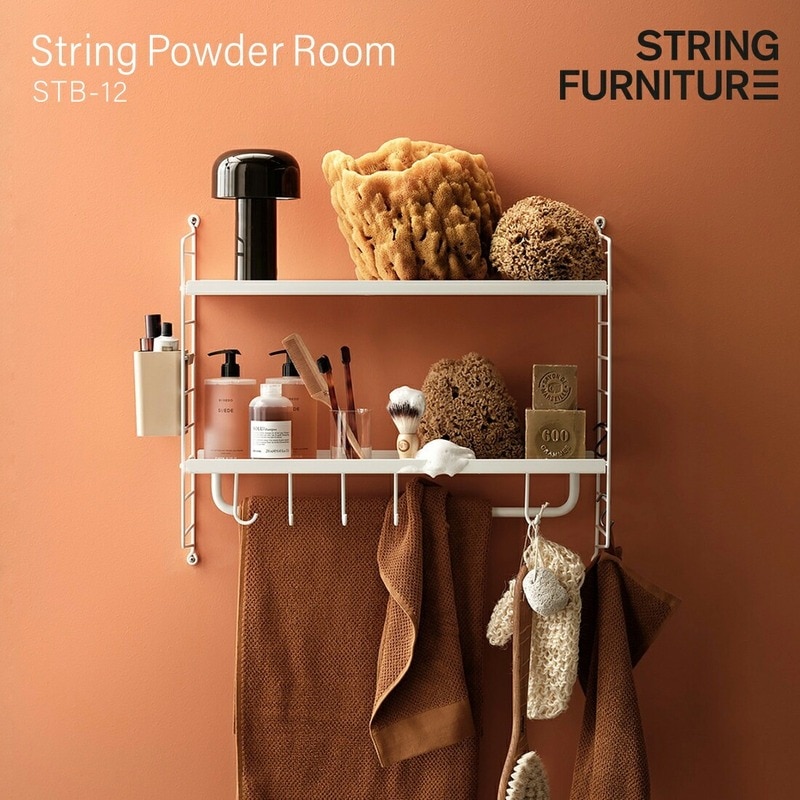【SALE】クーポン不可 String funiture ストリングファニチャー String powderroom STB12 ストリングパウダールーム 洗面所 収納 パウダールーム シェルフ おしゃれ 北欧