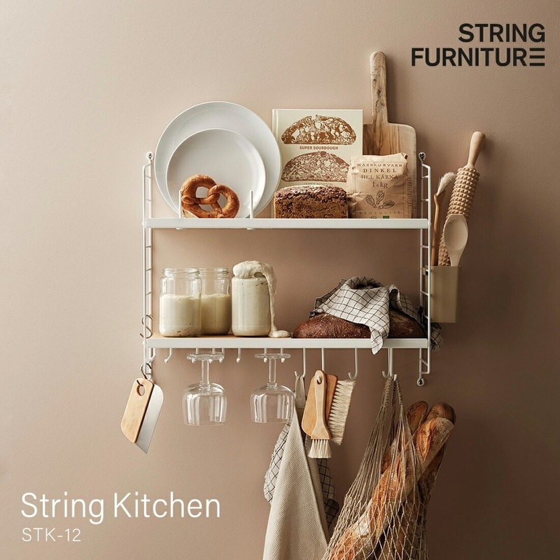 【SALE】クーポン不可 String funiture String kitchen ストリングキッチン stk12 キッチン シェルフ 壁面収納 おしゃれ 北欧