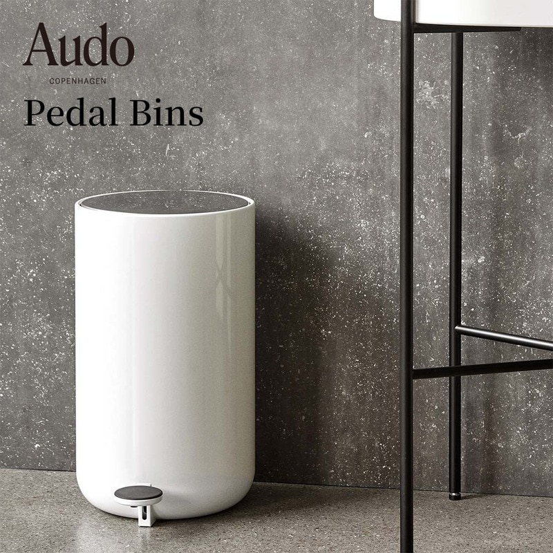 【SALE】クーポン不可 Audo Copenhagen ペダルビン ブラック ホワイト Norm Architects ダストボックス ゴミ箱 キッチン 日用品雑貨 北欧雑貨 インテリア雑貨